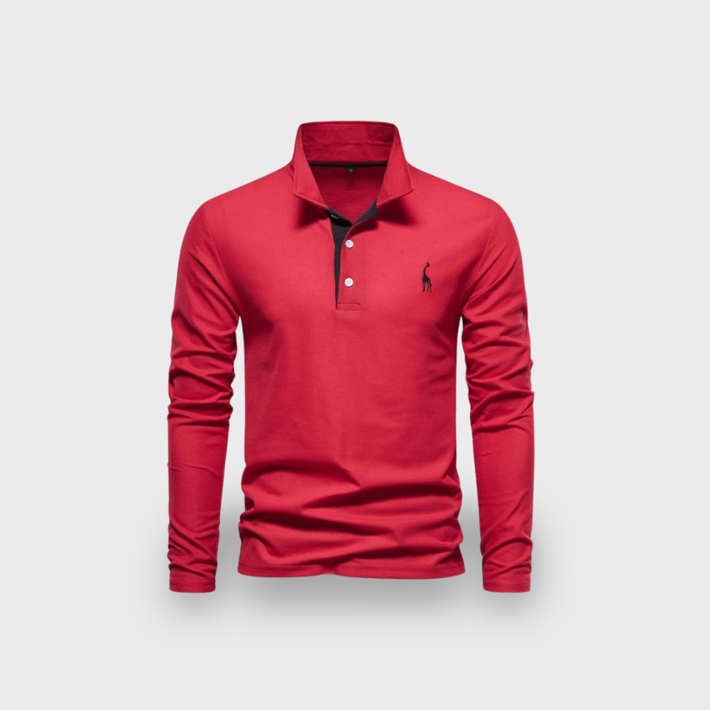 Lex & Baron | Men's Long Sleeve Polo Shirt - Smart Casual Everyday Top