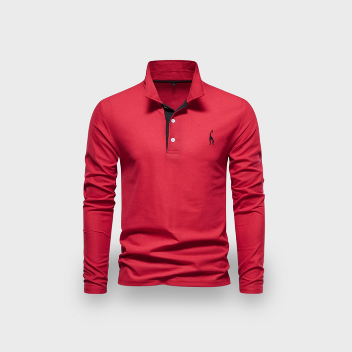 Lex & Baron | Men's Long Sleeve Polo Shirt - Smart Casual Everyday Top
