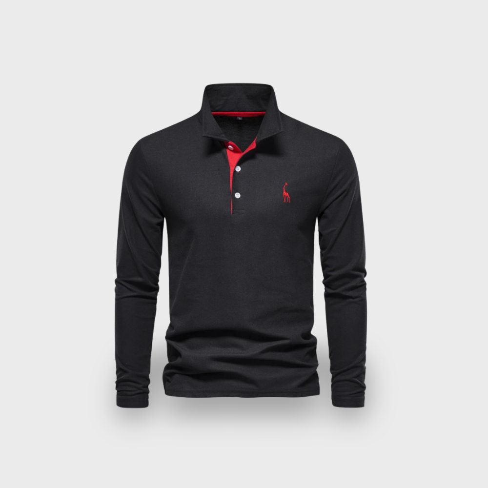 Lex & Baron | Men's Long Sleeve Polo Shirt - Smart Casual Everyday Top