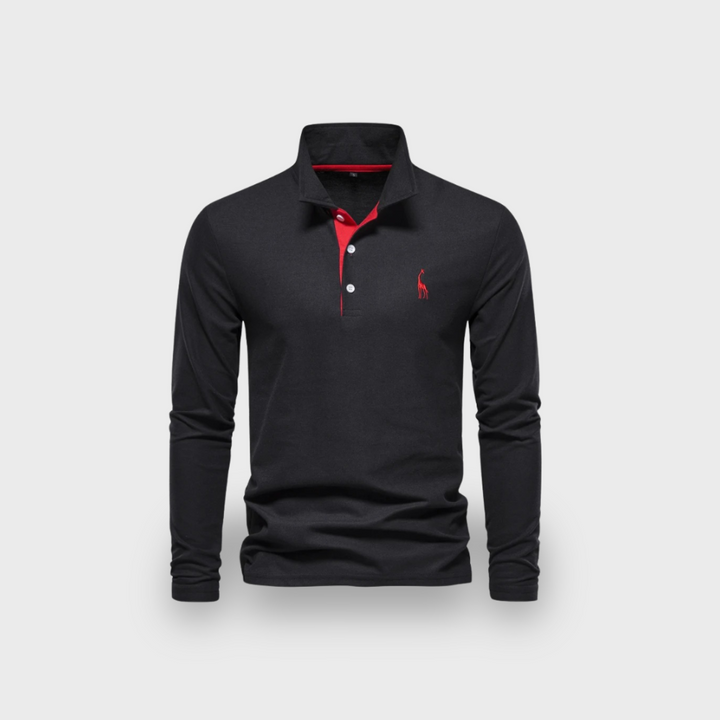 Lex & Baron | Men's Long Sleeve Polo Shirt - Smart Casual Everyday Top