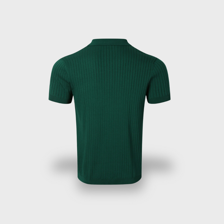 Lex & Baron | Men's Retro Knit Polo – Smart Casual Elegance