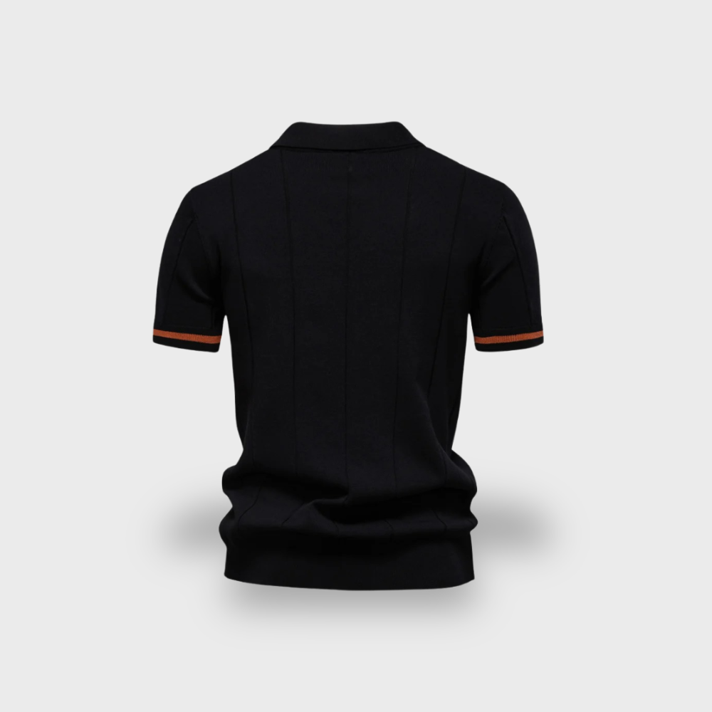 Lex & Baron | Men's Zip Collar Polo – Refined Edge in Motion