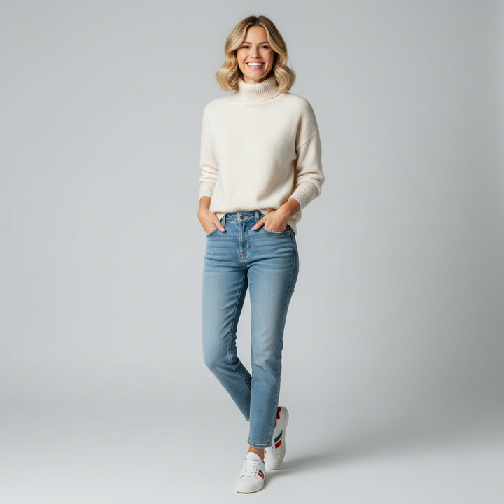 Chloe | Women's Cashmere Turtleneck Sweater