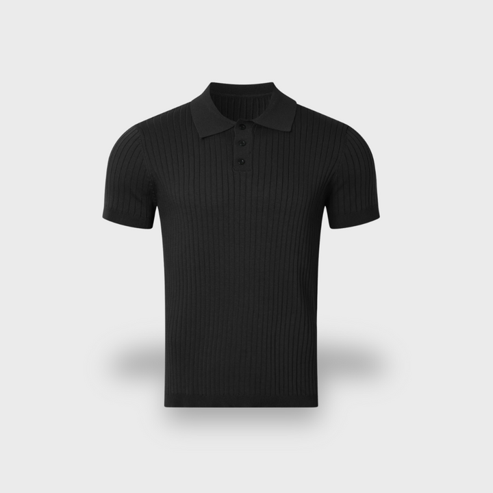 Lex & Baron | Men's Retro Knit Polo – Smart Casual Elegance