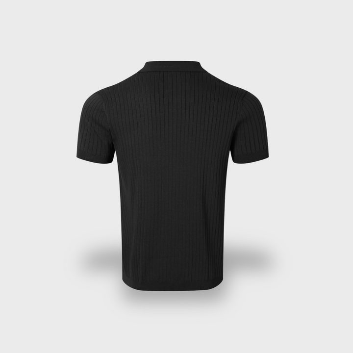 Lex & Baron | Men's Retro Knit Polo – Smart Casual Elegance