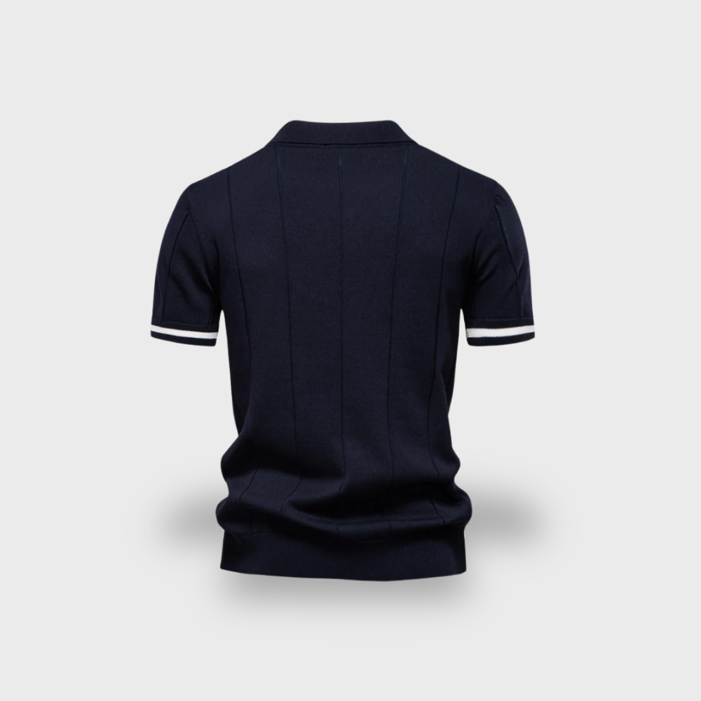 Lex & Baron | Men's Zip Collar Polo – Refined Edge in Motion