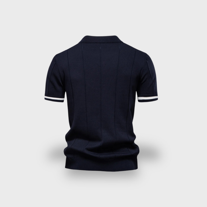 Lex & Baron | Men's Zip Collar Polo – Refined Edge in Motion