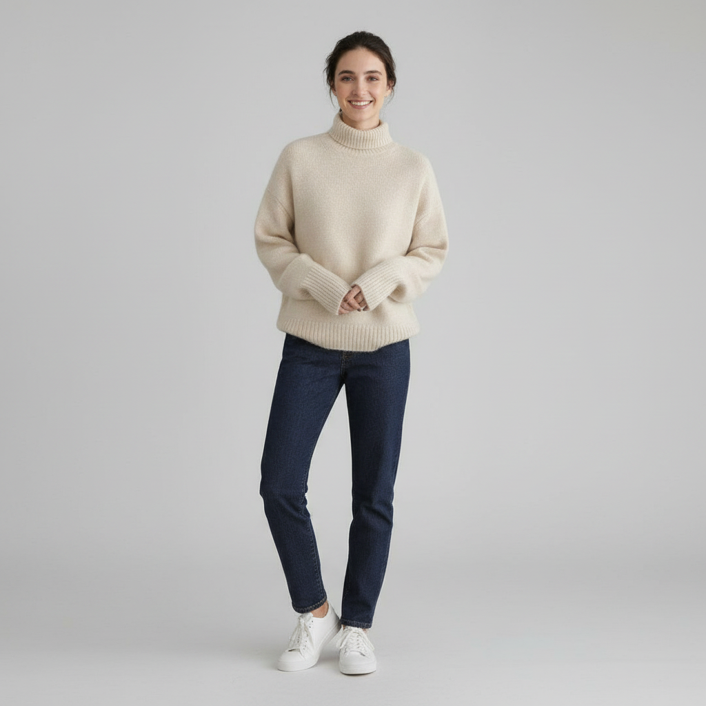 Chloe | Women's Cashmere Turtleneck Sweater