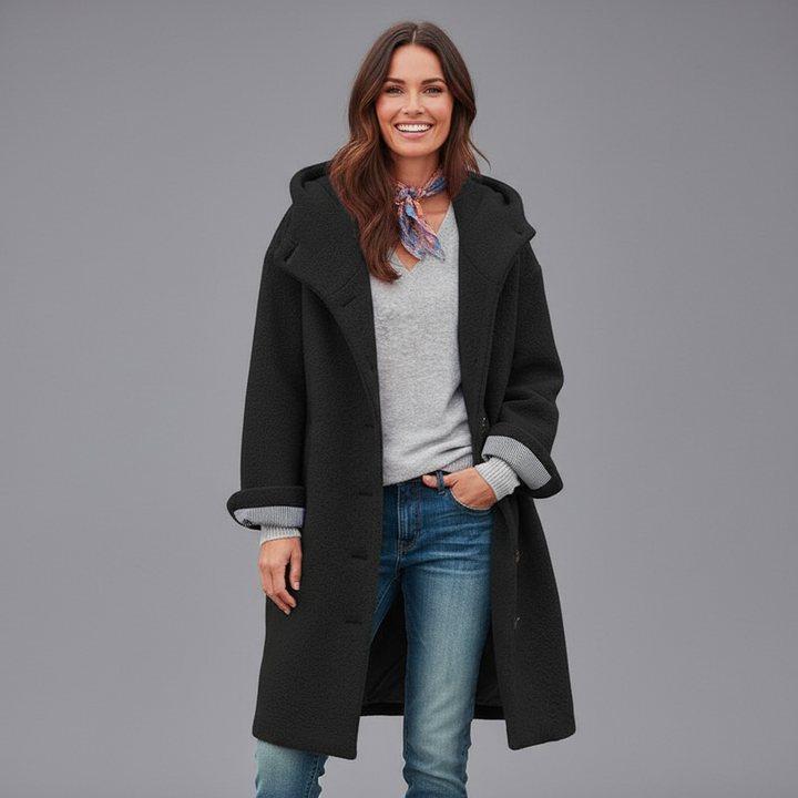 Rose | Thick Oversized Wintercoat With Button Closure