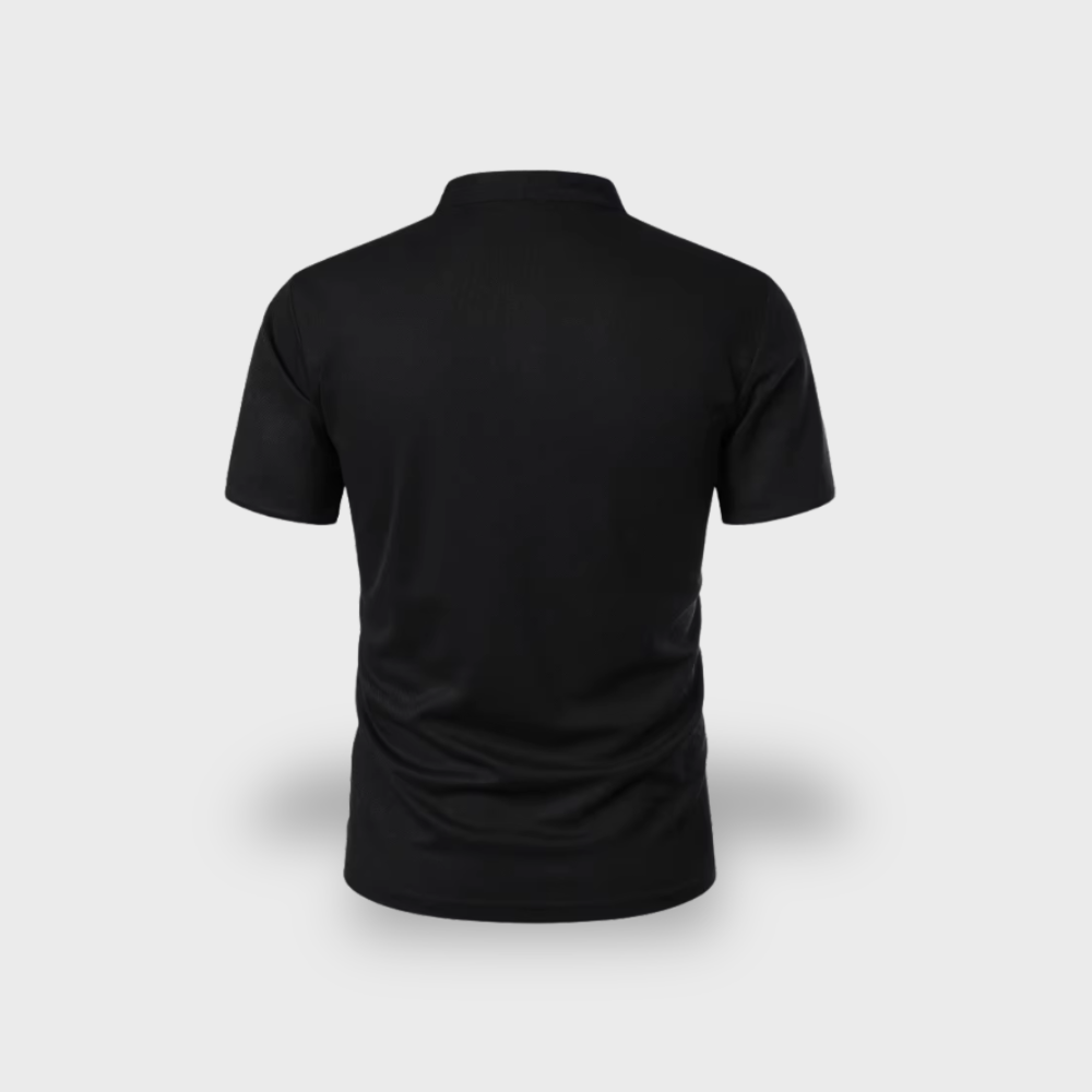 Lex & Baron | Men's Mandarin Collar Polo – Breathable Summer Essential