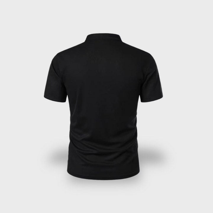 Lex & Baron | Men's Mandarin Collar Polo – Breathable Summer Essential