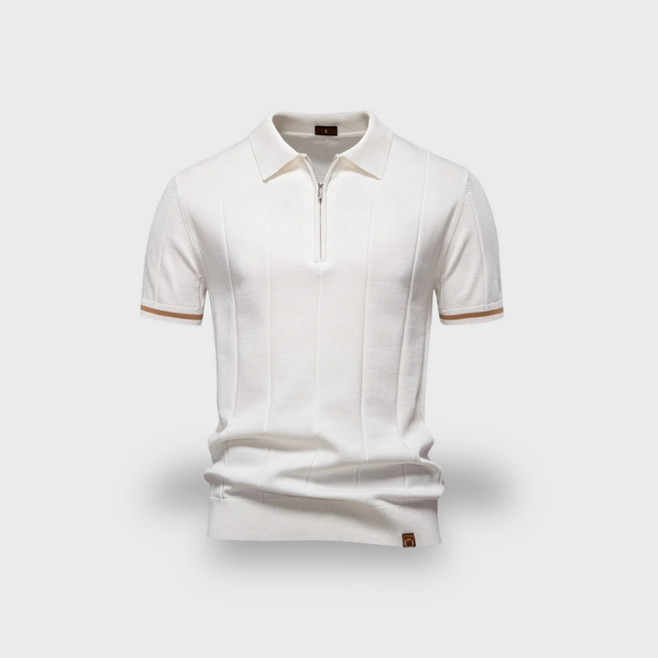 Lex & Baron | Men's Zip Collar Polo – Refined Edge in Motion