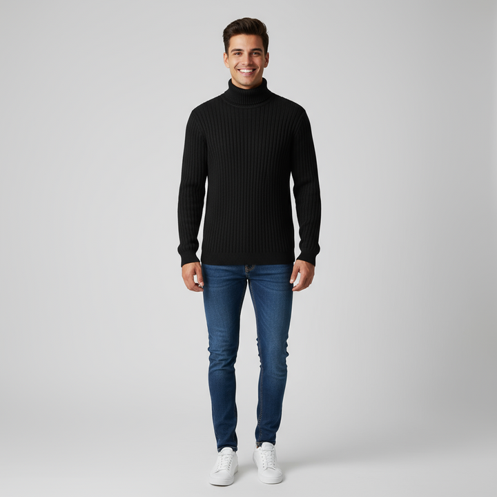 Isac | Ribbed Knit Turtleneck Sweater