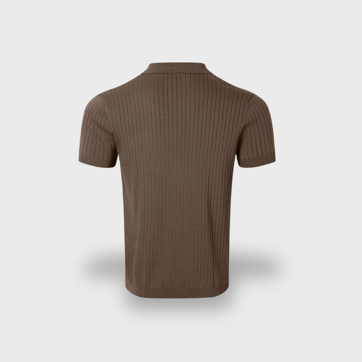 Lex & Baron | Men's Retro Knit Polo – Smart Casual Elegance