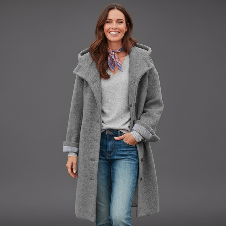 Rose | Thick Oversized Wintercoat With Button Closure