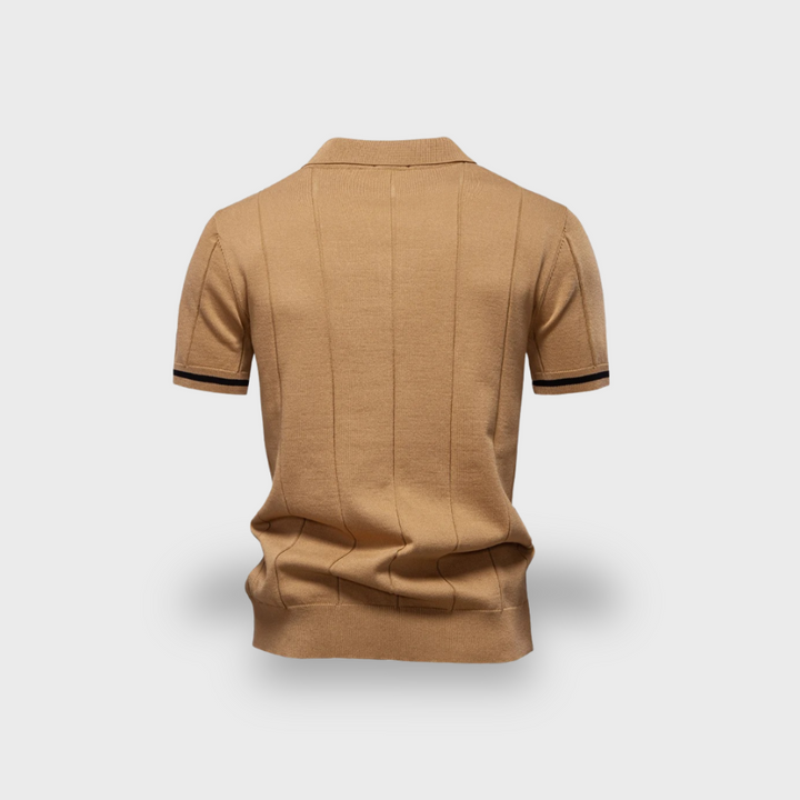 Lex & Baron | Men's Zip Collar Polo – Refined Edge in Motion