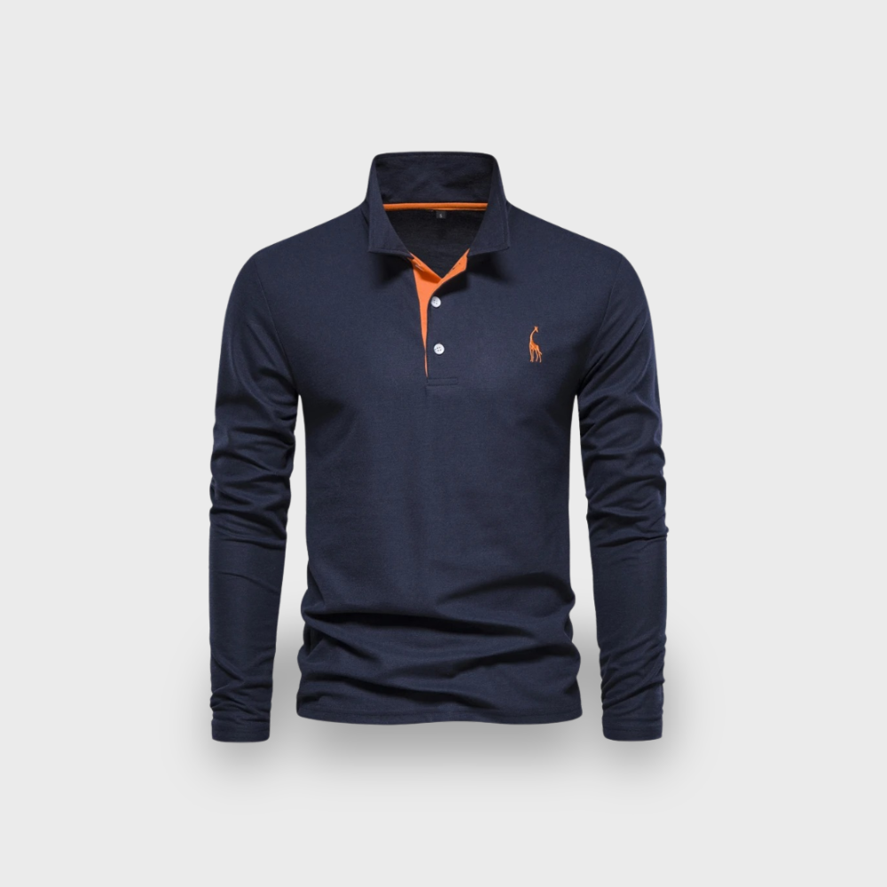 Lex & Baron | Men's Long Sleeve Polo Shirt - Smart Casual Everyday Top