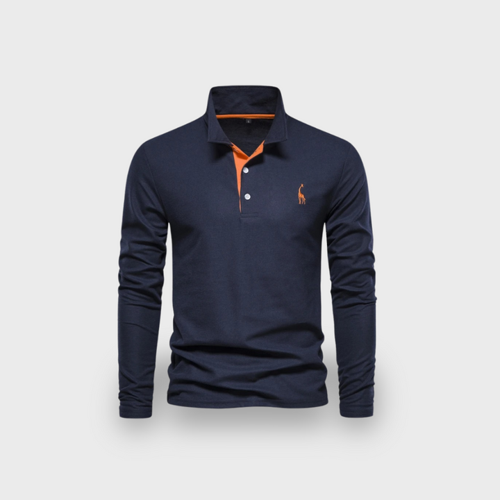 Lex & Baron | Men's Long Sleeve Polo Shirt - Smart Casual Everyday Top