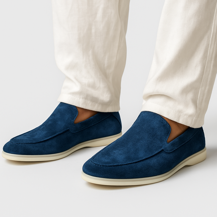 Lex & Baron | Men's Suede Loafers - Summer Walk Style Slip-On Shoes