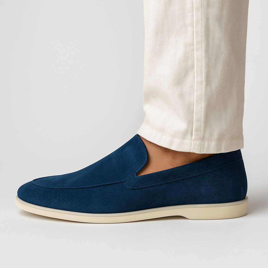 Lex & Baron | Men's Suede Loafers - Summer Walk Style Slip-On Shoes