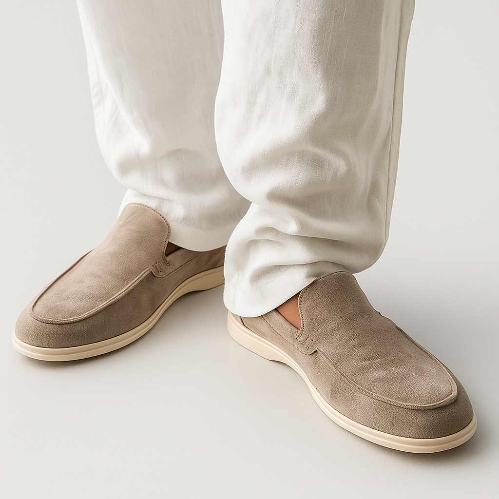 Lex & Baron | Men's Suede Loafers - Summer Walk Style Slip-On Shoes