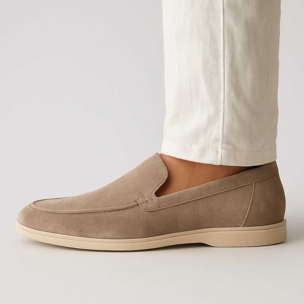 Lex & Baron | Men's Suede Loafers - Summer Walk Style Slip-On Shoes