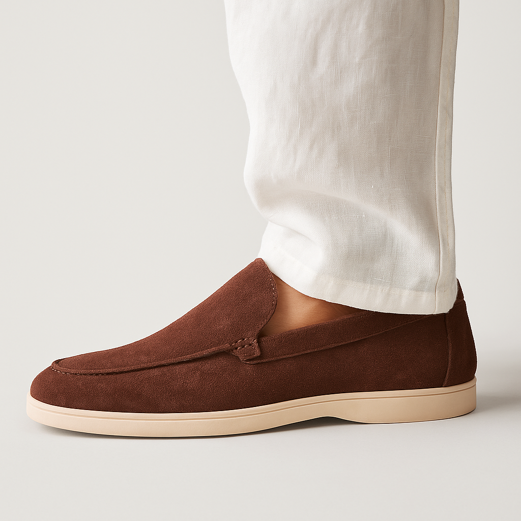 Lex & Baron | Men's Suede Loafers - Summer Walk Style Slip-On Shoes