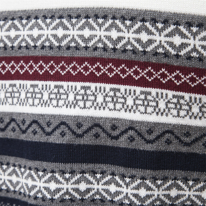 Men's Winter Half-Zip Sweater with Stand-Up Collar - Stylish and Warm Knitwear