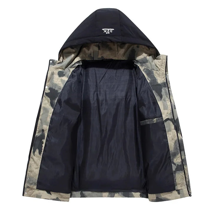 Canada - Fixed Hooded Jacket - Men's Winter Warm Parka, Waterproof, Stylish Puffer Coat