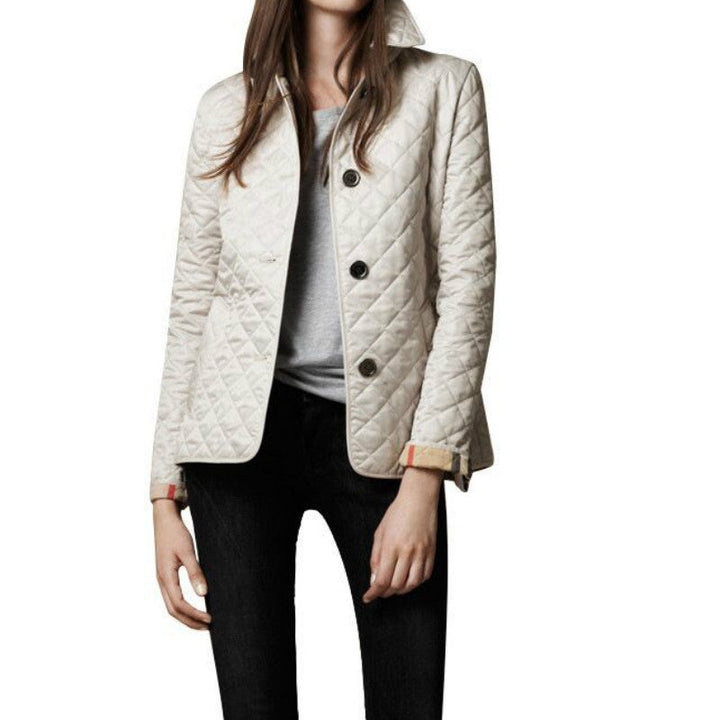Women's Quilted Button-Up Jacket - Lightweight, Stylish Outerwear for All Seasons