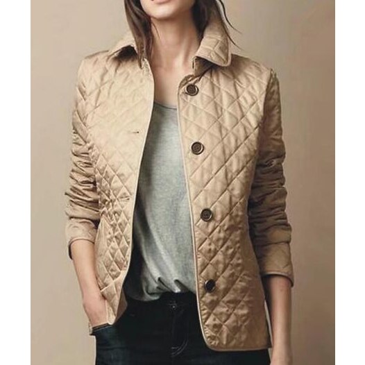 Women's Quilted Button-Up Jacket - Lightweight, Stylish Outerwear for All Seasons