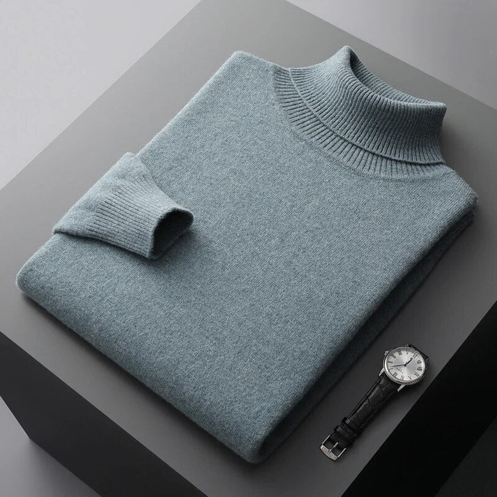 High-Quality Men's Cashmere Turtleneck Sweater