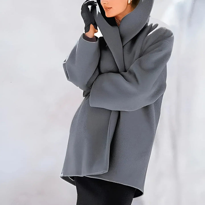 Women's Winter Wool Blend Hooded Coat
