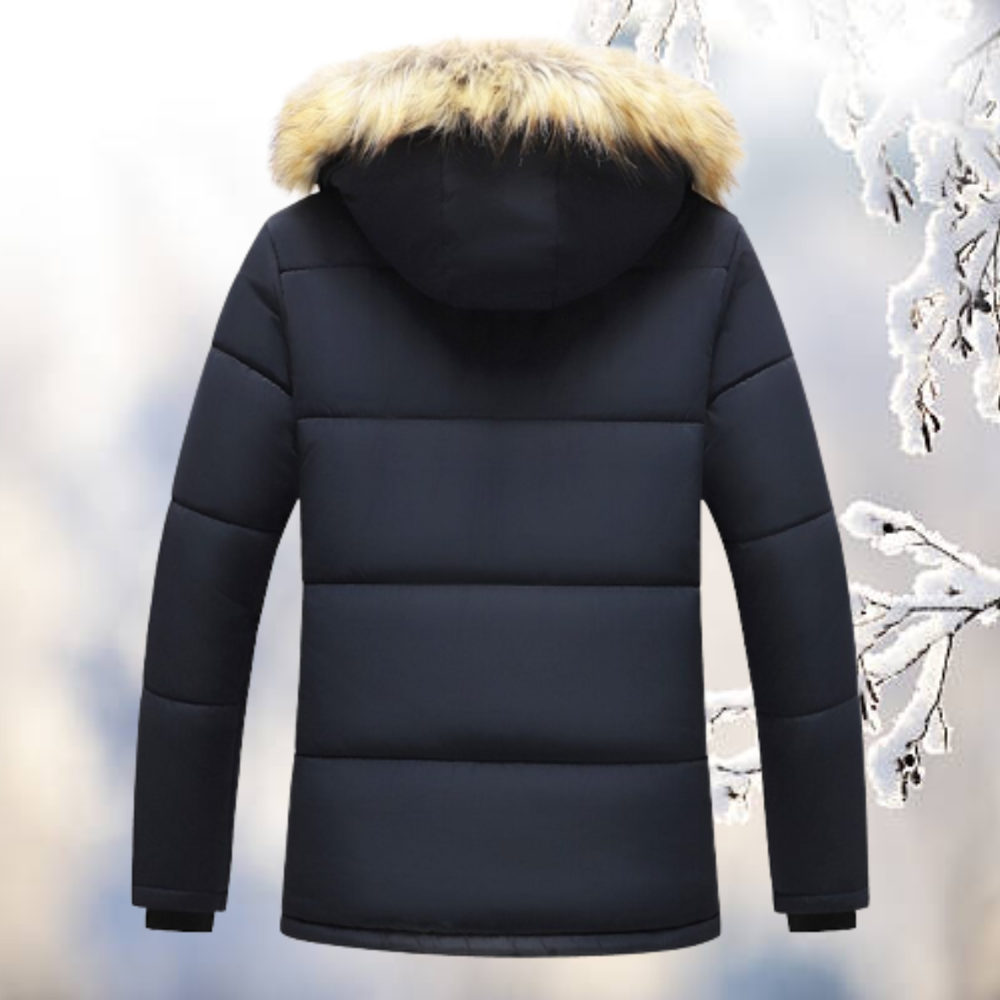 Warm Winter Down Parka with Fur Hood - Insulated Jacket for Extreme Cold Weather
