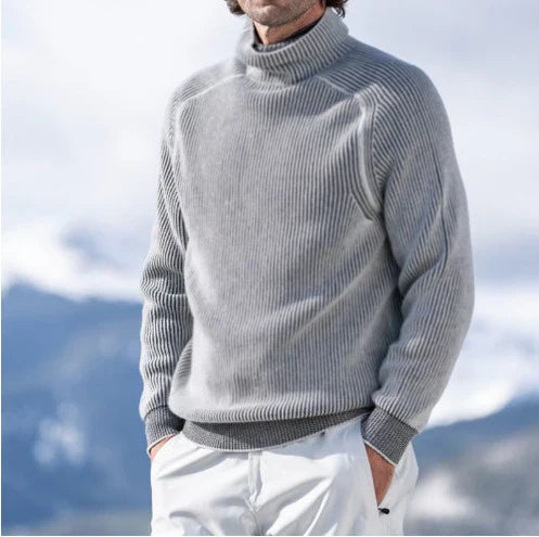 Elegant Men's Cashmere Turtleneck Sweater
