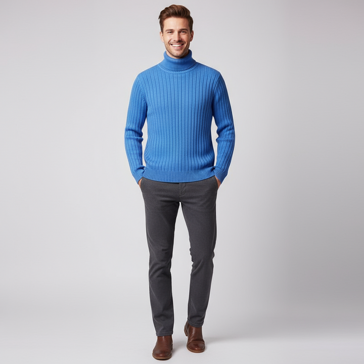 Isac | Ribbed Knit Turtleneck Sweater