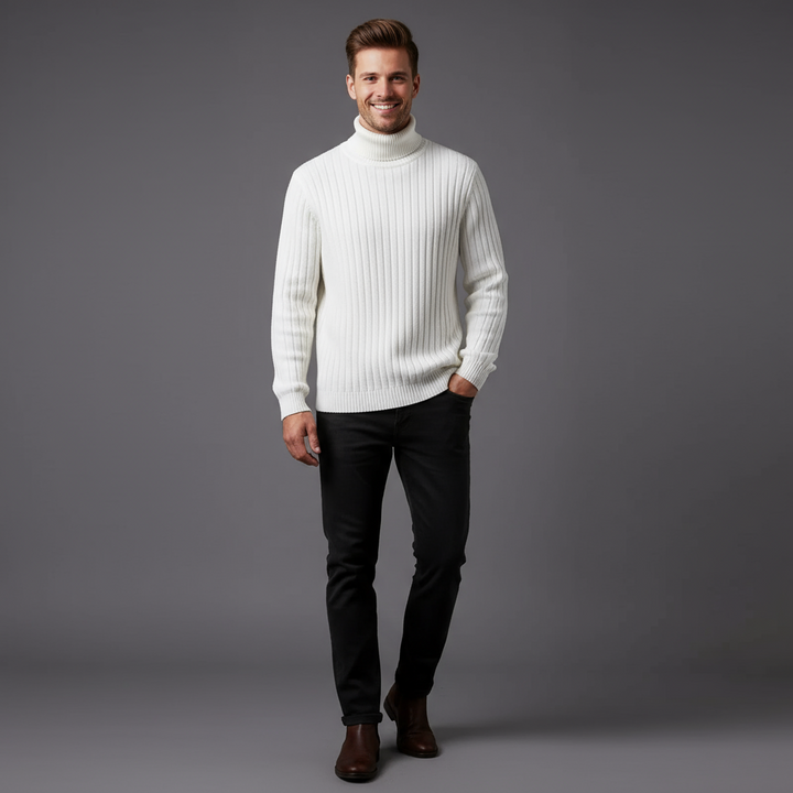 Isac | Ribbed Knit Turtleneck Sweater