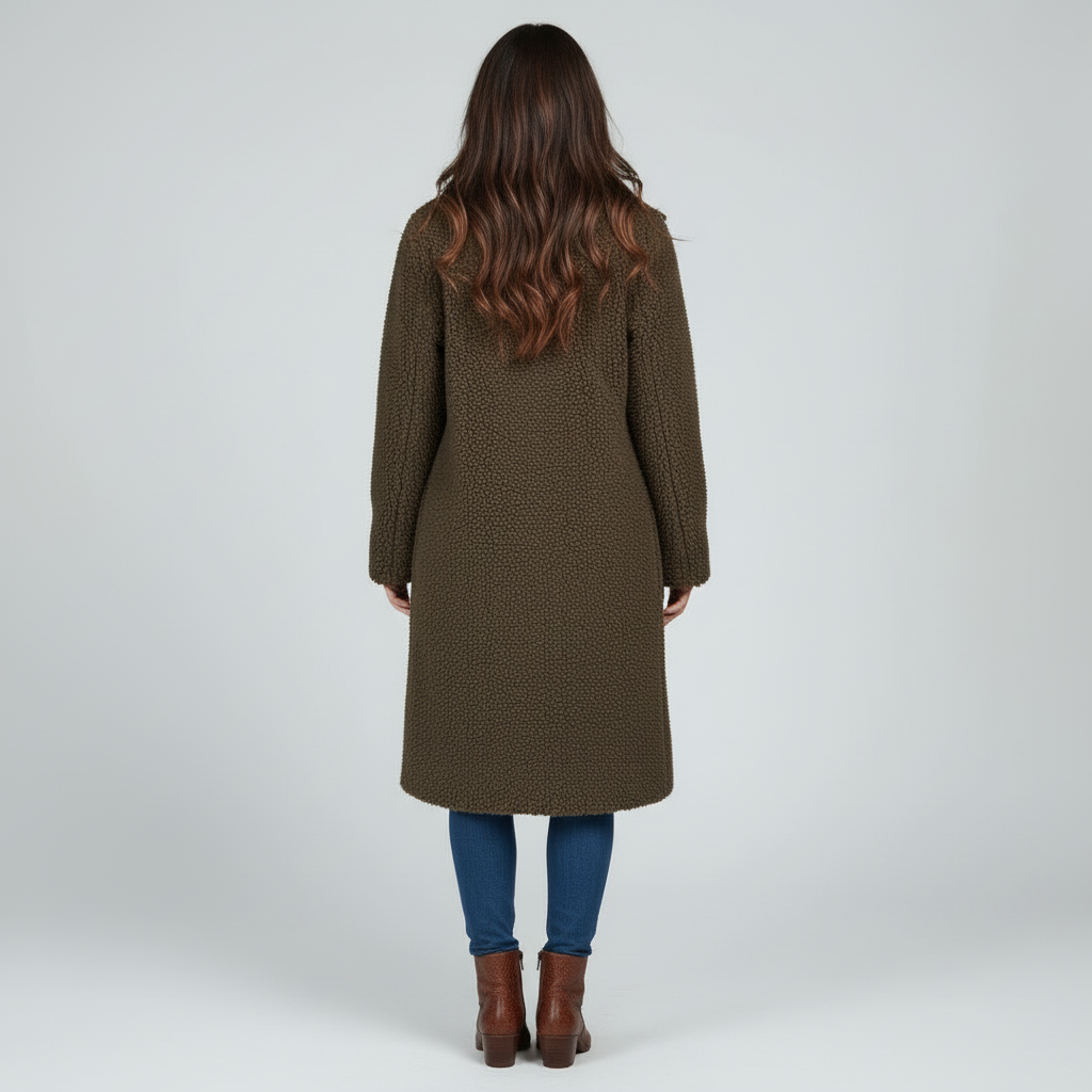Isla | Warm Long Teddy Coat
