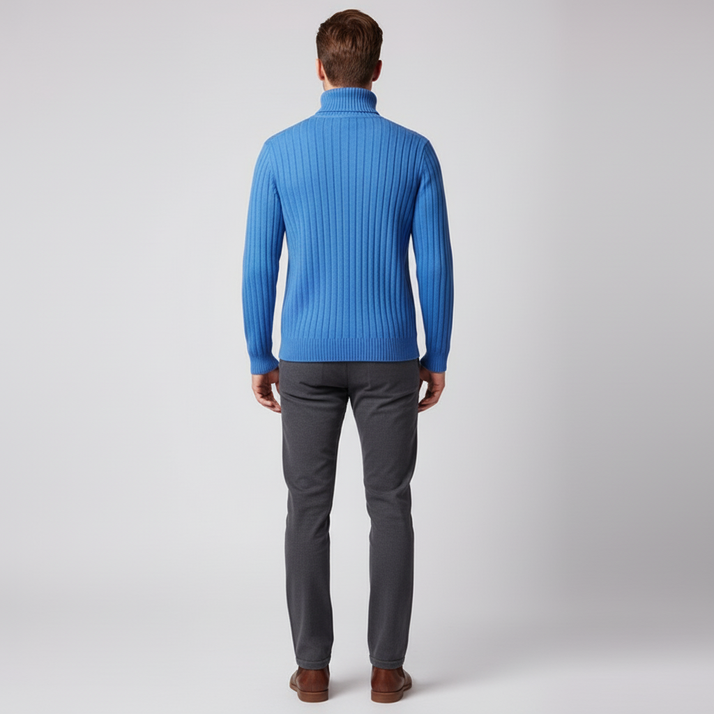 Isac | Ribbed Knit Turtleneck Sweater