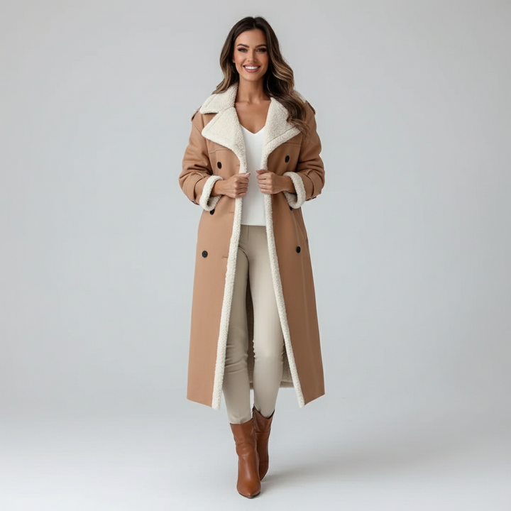 Luna | Classic Long Fleece-Lined Winter Coat