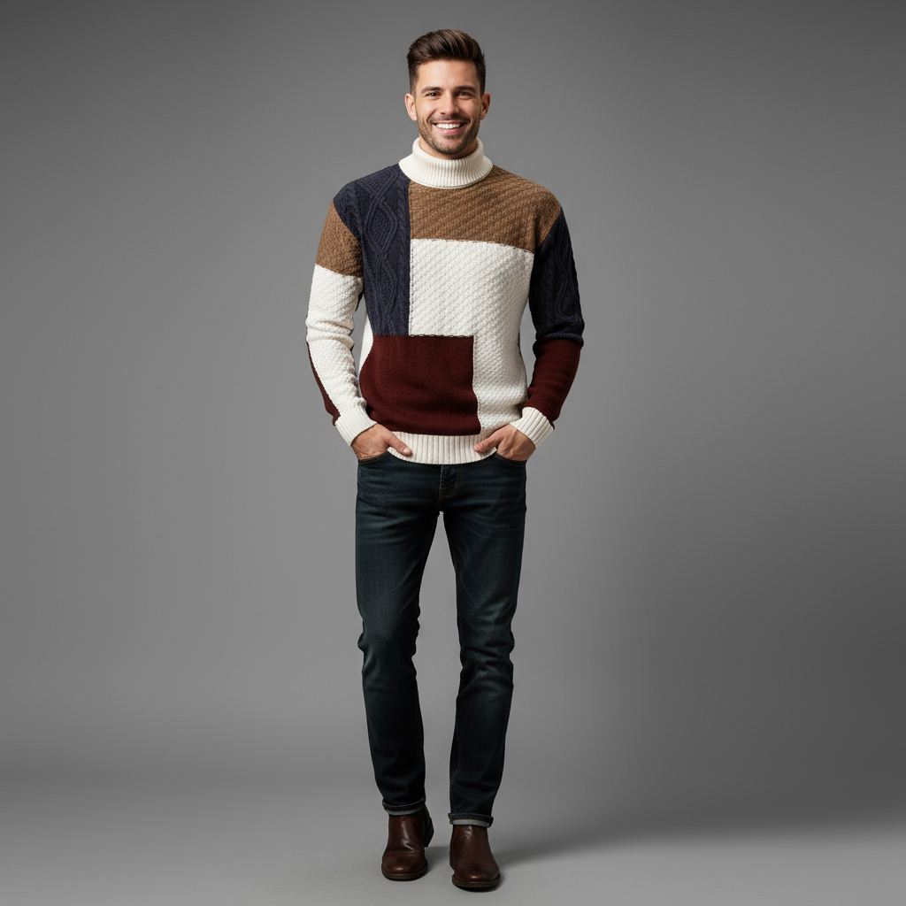 Patrick | Men's Patchwork Sweater