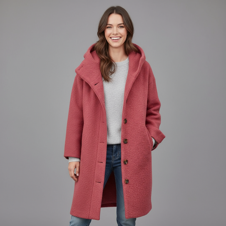 Rose | Thick Oversized Wintercoat With Button Closure