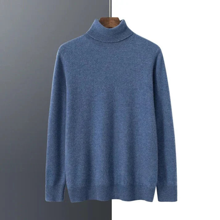 High-Quality Men's Cashmere Turtleneck Sweater
