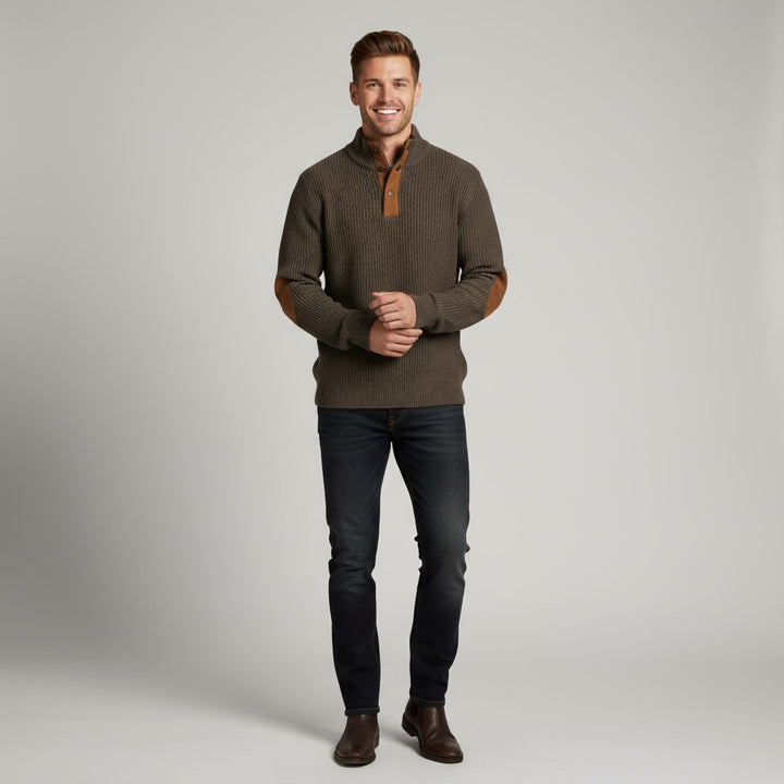 Barry | Sweater with Elbow Patches