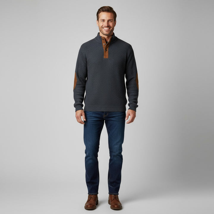 Barry | Sweater with Elbow Patches