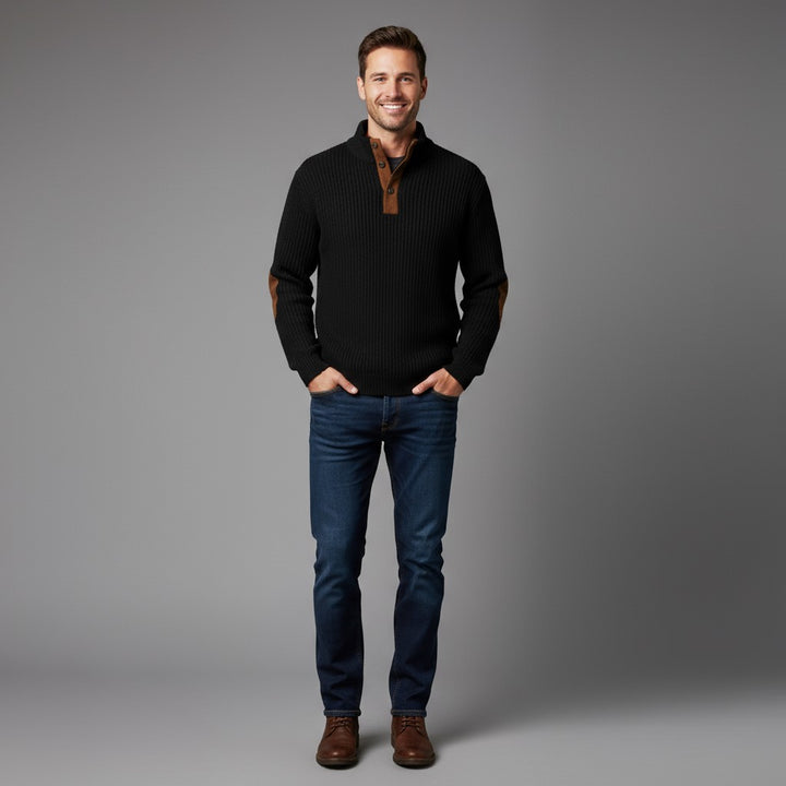 Barry | Sweater with Elbow Patches
