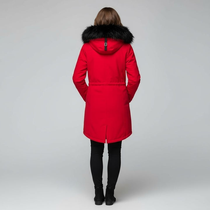 Claire | Winter Coat With Faux Fur Hood