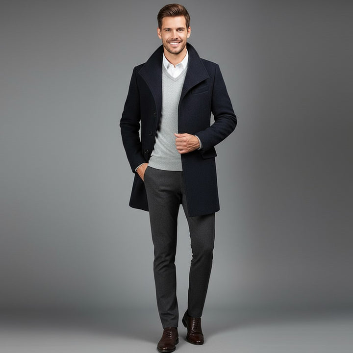 James | Men’s Classic Wool Overcoat