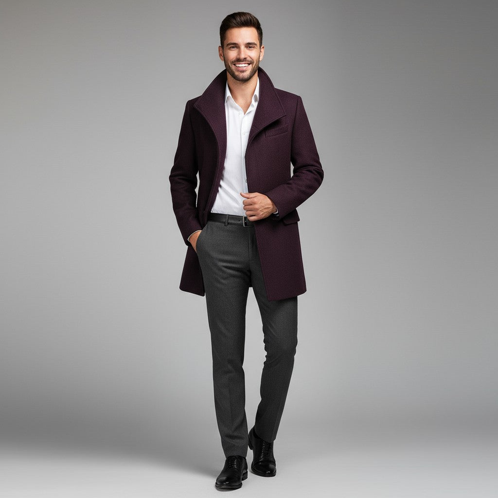 James | Men’s Classic Wool Overcoat