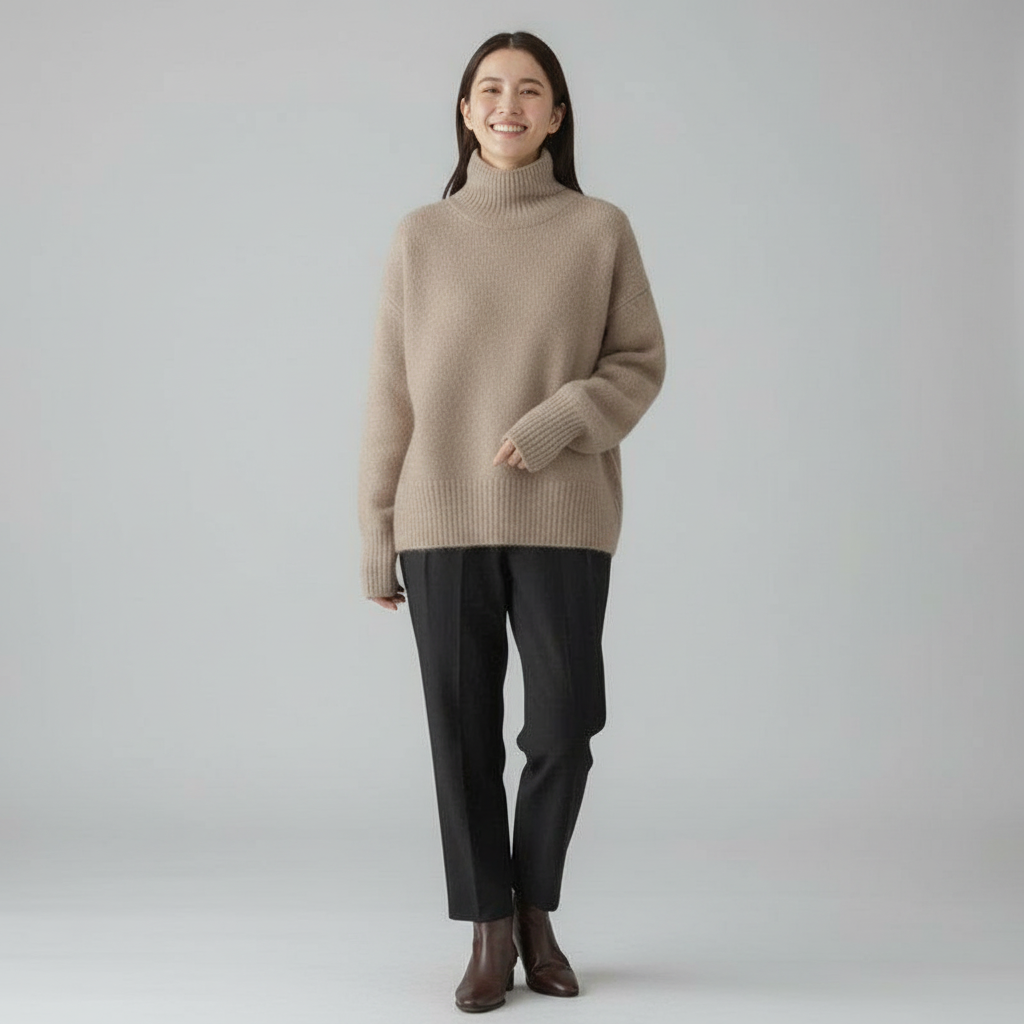 Chloe | Women's Cashmere Turtleneck Sweater